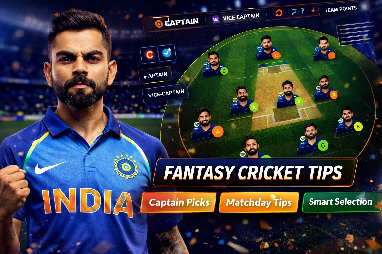 Come Play 11 role based fantasy cricket checklist